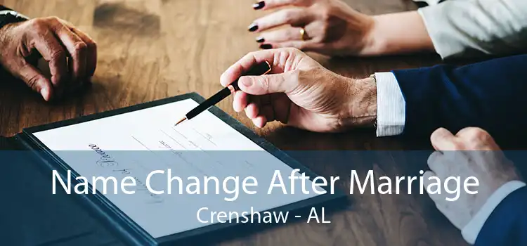 Name Change After Marriage Crenshaw - AL